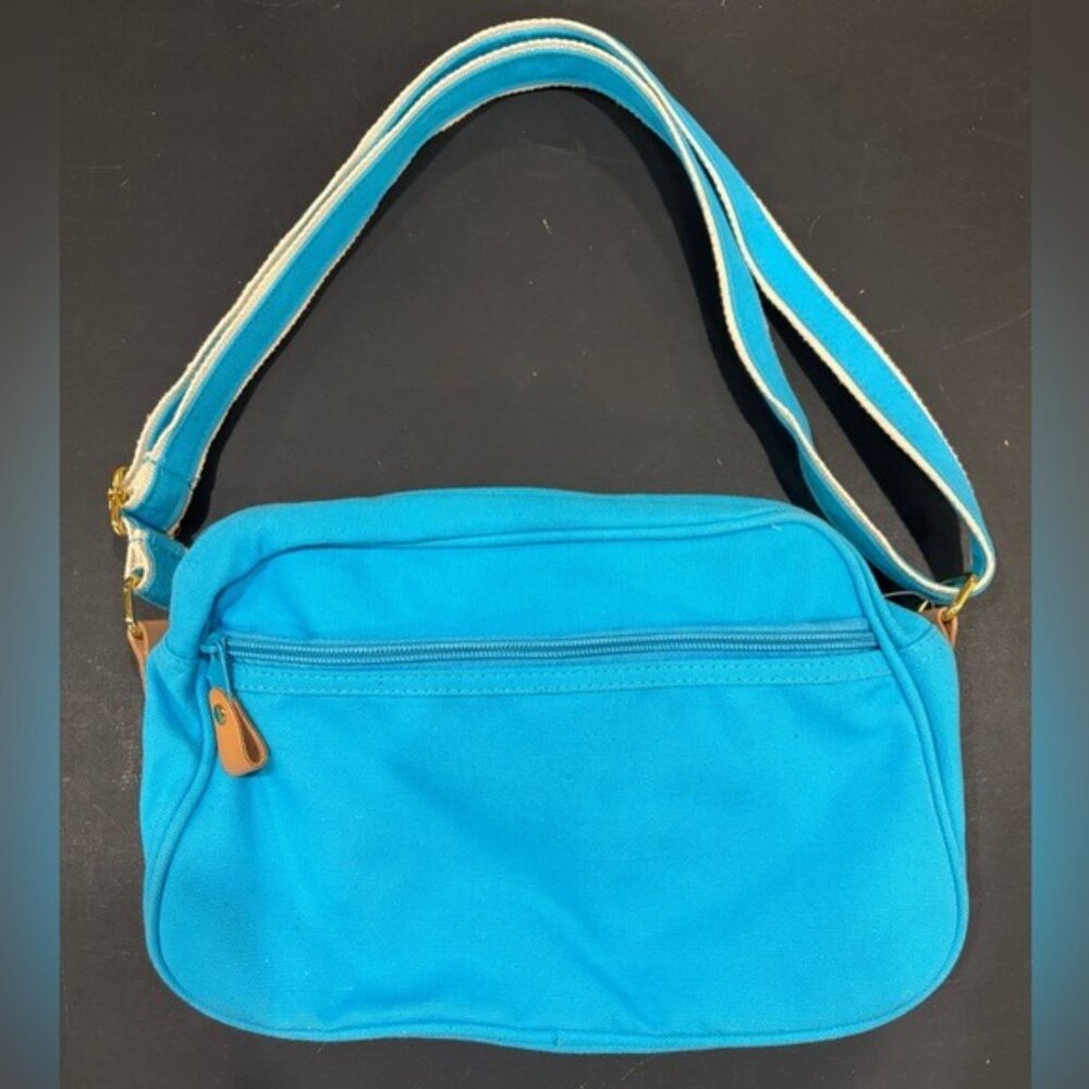 Vintage Amanda Smith Bright Blue and White Shoulder Purse 80s - Picture 4 of 10